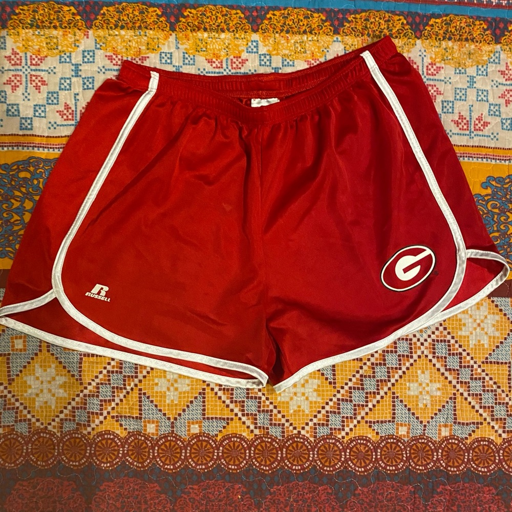 UGA red athletic shorts